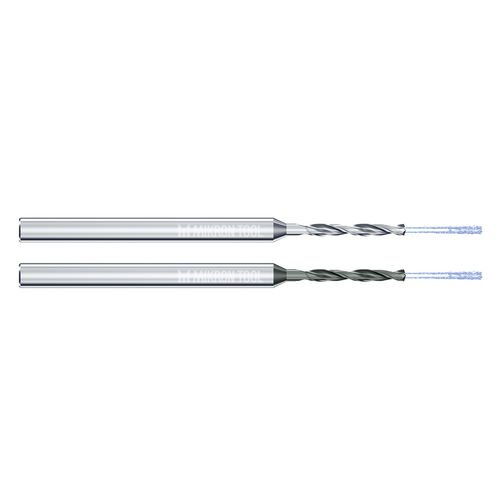 Solid drill bit - CrazyDrill Cool - Mikron Group - for non-ferrous materials / carbide / deep hole