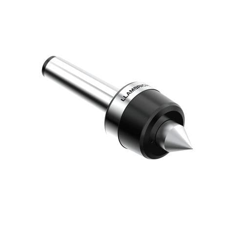Rotating centering taper - R series - Llambrich - with precision bearing / for CNC lathes / steel