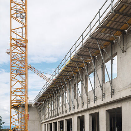 Fixed scaffolding - Hünnebeck GmbH - facade / modular