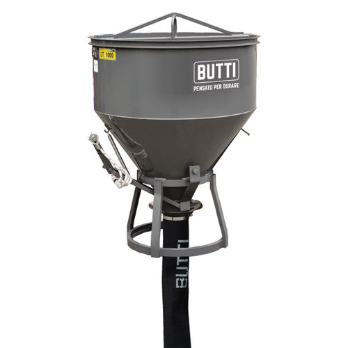 Conical concrete skip - 303 - BUTTI - with discharge hose