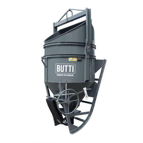 Conical concrete skip - 307CSVU - BUTTI - with discharge hose