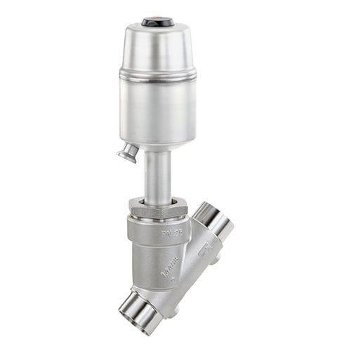 Angle seat valve - 550 - GEMÜ Gebrüder Müller Apparatebau GmbH & Co. KG - globe / pneumatic / for control