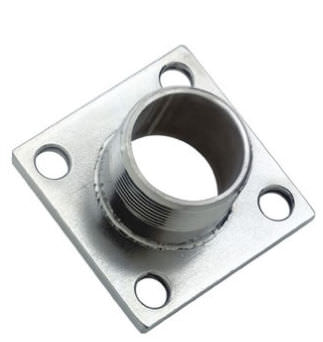 Pipe flange - 524 series - Morsello Inox srl - stainless steel / square