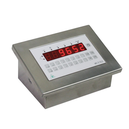 LED display weight indicator-transmitter - MCS 312 - Pavone sistemi - panel-mount / IP67 / waterproof