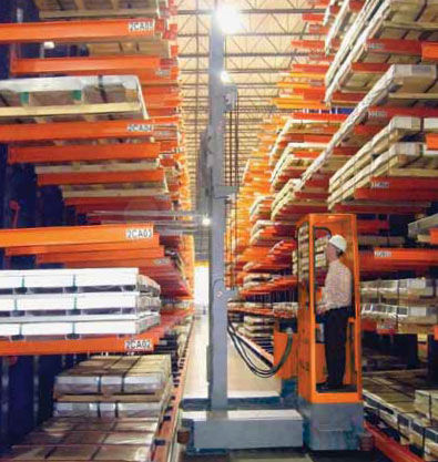Electric side loader - 2140 - HUBTEX - stand-on / handling / narrow-aisle