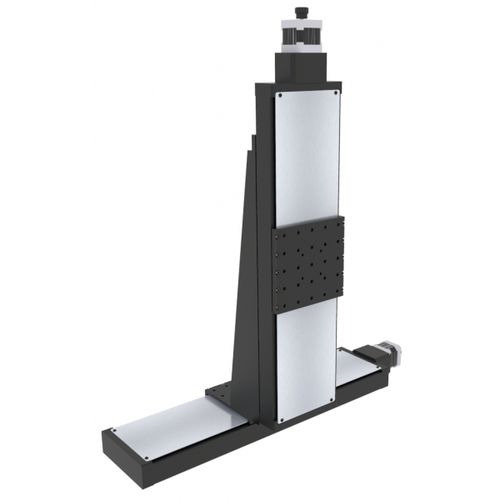 Vertical positioning stage - XZ-BSMA-LY-140H-300X300-ACROSS - IntelLiDrives, Inc. - XZ / motorized / 2-axis