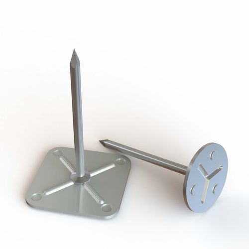 Base plate nut with nail - CRY series - Specialinsert s.r.l. - bonded / stainless steel