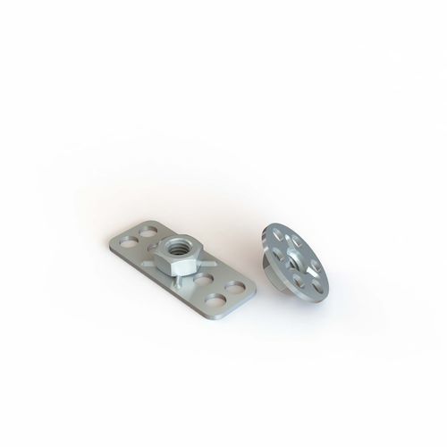Nut base plate nut - DRPY series - Specialinsert s.r.l. - bonded / molded / stainless steel