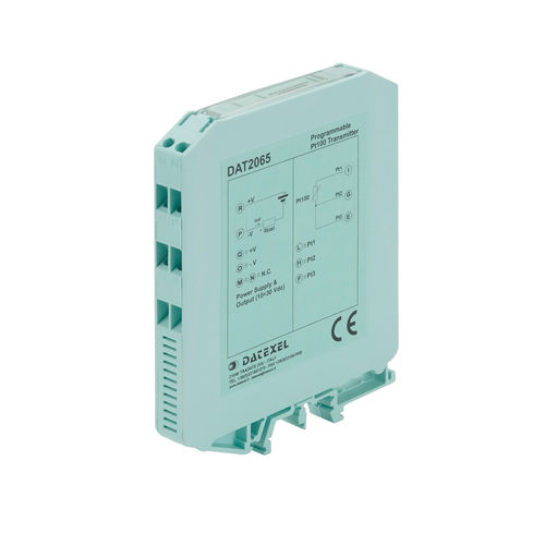 DIN rail mount temperature transmitter - DAT2065 - DATEXEL SRL - RTD / Pt100 / current output