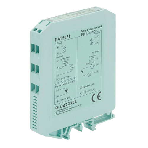 Signal converter - DAT5021 - DATEXEL SRL - voltage/current / 1 analog input / 1 analog output