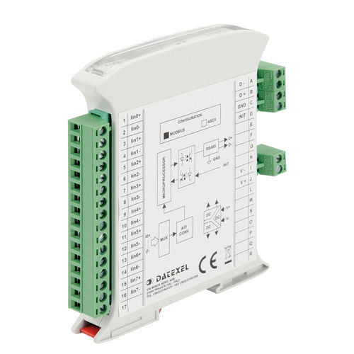 Analog input module - DAT3017-I - DATEXEL SRL - Modbus RTU / RS-485 / RS-232