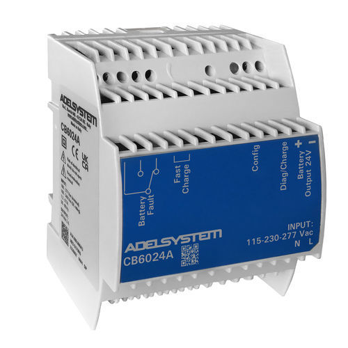 DIN rail-mounted battery charger - ADELSYSTEM