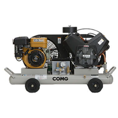 Piston compressor - PLU, PLUE-B series - Anest Iwata - air / electrically-powered / on casters