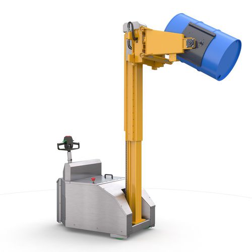 Drum-handling stacker truck - BS106 DVI - VEAB - electric / hydraulic / walk-behind