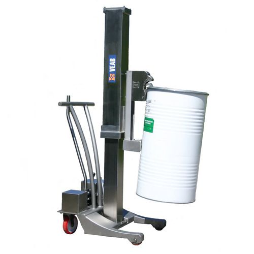 Manual drum lifter - BS120 - VEAB - column type / with gripping tool / stainless steel