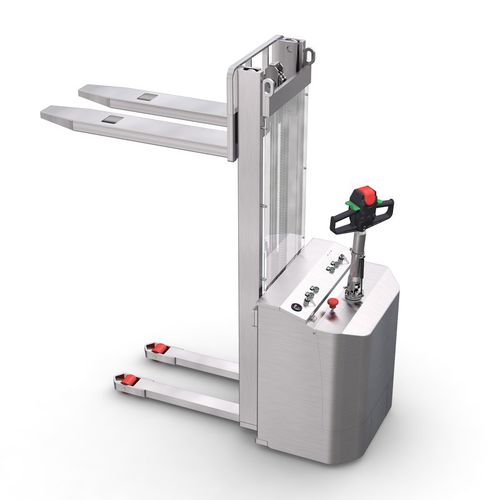 Electric stacker truck - BS91 ET F - VEAB - hydraulic / walk-behind / 24 V