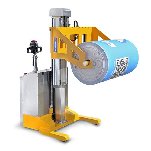 Reel handling stacker truck - BS120 ET - VEAB - electric / walk-behind / for lifting