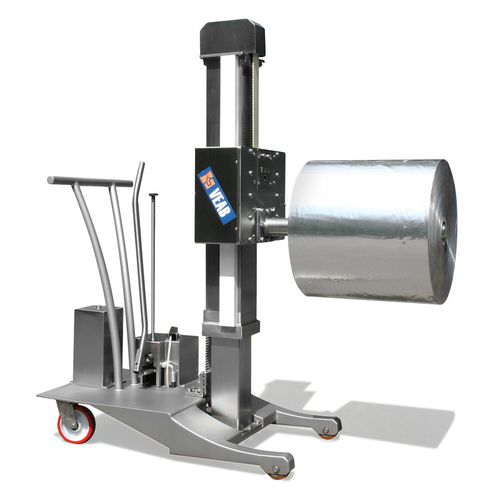 Reel lifting system - BS120 PB - VEAB - hydraulic / column type / with gripping tool