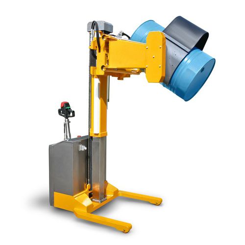 Drum-handling stacker truck - BS120 ET DVI - VEAB - electric / hydraulic / walk-behind