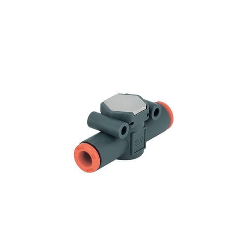 Compressed air check valve - VNR L  - METAL WORK - male / push-in / brass