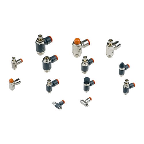 Pneumatic flow regulator - MRF  - METAL WORK - for compressed air / compact / miniature
