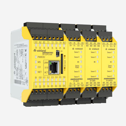 Safety relay module - SAMOS® PRO series - WIELAND ELECTRIC - DIN rail mounted