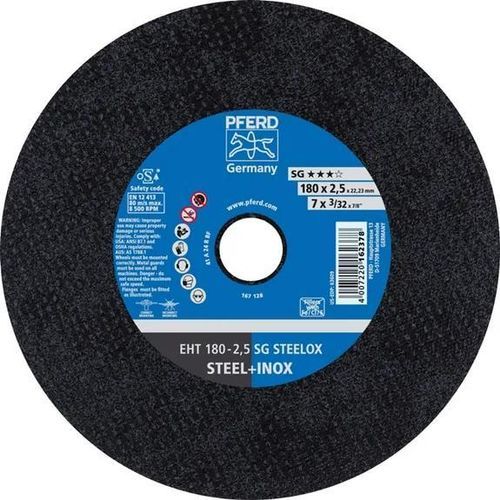 Steel cutting disc - EHT 180-2,5 SG STEELOX - PFERD - for stainless steel / aluminum oxide / thin