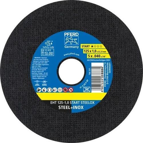 Metal cutting disc - EHT 125-1,0 - PFERD - for sheet metal / for stainless steel / thin