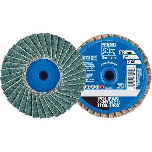 Stainless steel flap disc - CD PFF 50 Z 60 - PFERD - zirconium oxide / finishing