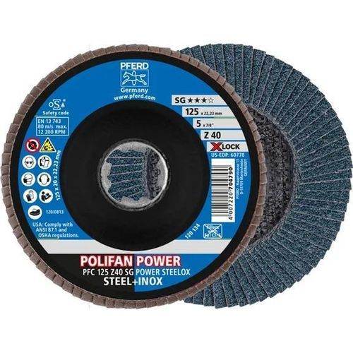 Stainless steel flap disc - PFC 125 Z 40 SG - PFERD - finishing
