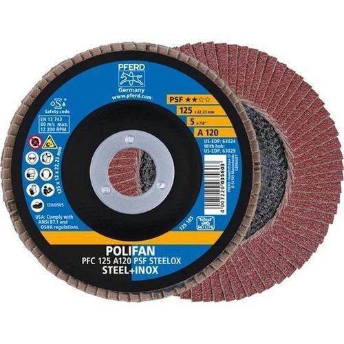 Finishing flap disc - PFC 125 A 120 PSF - PFERD - aluminum oxide