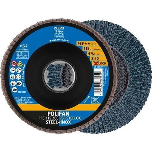 Finishing flap disc - PFC 115 Z 60 PSF STEELOX/X-LOCK - PFERD