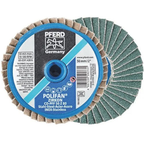 Finishing flap disc - CD PFF 75 Z 40 - PFERD - zirconium oxide
