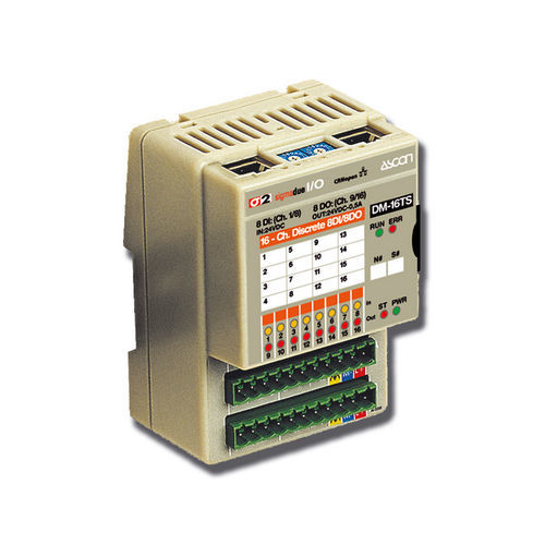 Digital I/O module - DM-16TS - ASCON TECNOLOGIC - CANopen / 16-I/O / 8-O
