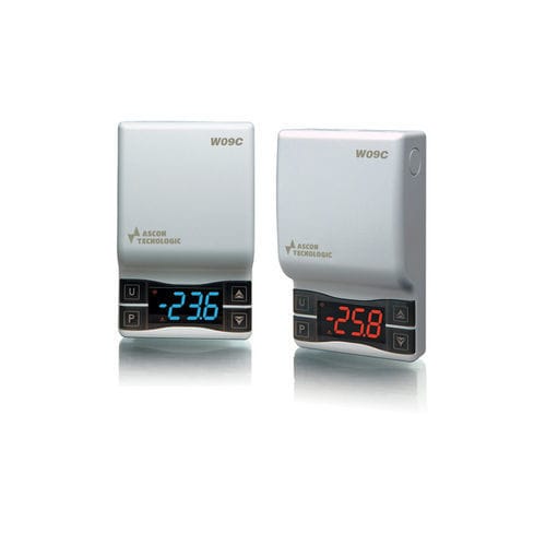 NTC thermostat - W09C - ASCON TECNOLOGIC - relay / wall-mounted / with temperature probe