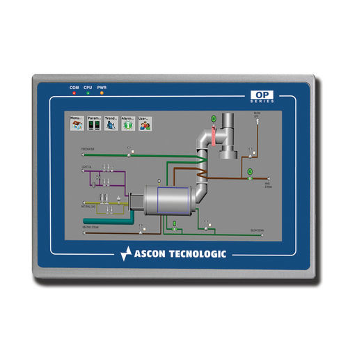 Resistive touch screen operator terminal - OPMT 8072IP - ASCON TECNOLOGIC - panel-mount / 800 x 480 / dual-core