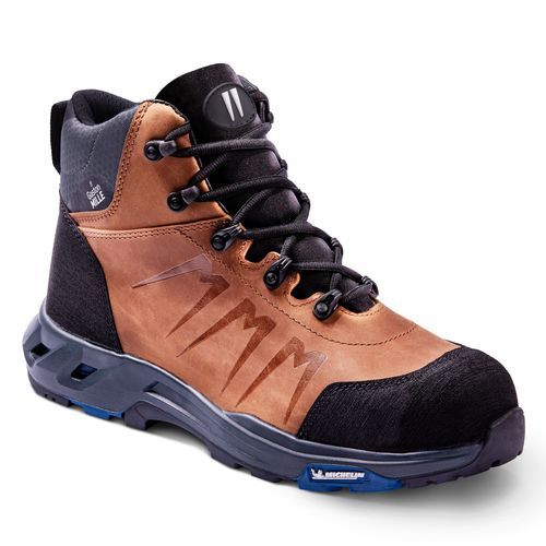 Construction safety shoes - TOP ADDICT BROWN - Gaston MILLE - anti-slip / waterproof / anti-perforation