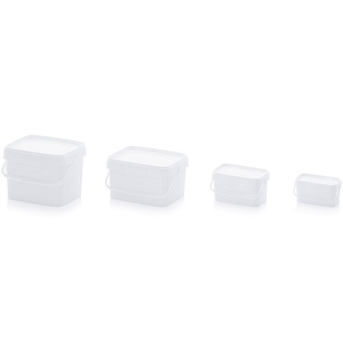 Plastic pail - EE series - AUER Packaging GmbH - rectangular / with lid / food grade
