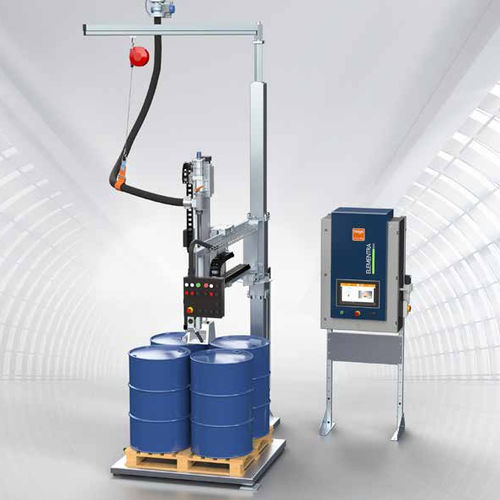 Pallet drum filling station - ELEMENTRA&reg; 26 - Feige Filling - semi-automatic / IBC / for pasty products