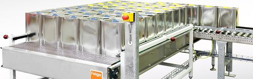 Drum conveyor system - Feige Filling - pallet / container / centralized