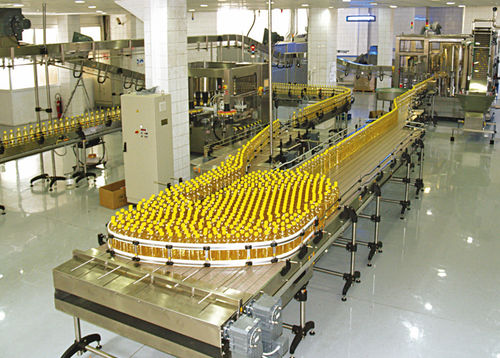 Chain conveyor - IND-Trans series - INDEX-6 - horizontal / transport / for bottles