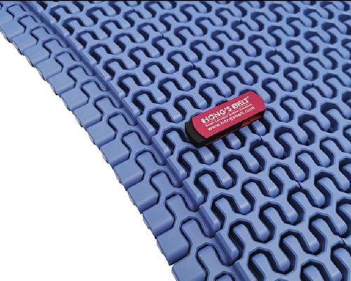 Modular conveyor belt - HS-500B-HD-D - Huanan Xinhai (Shenzhen) Technology Co.,Ltd. - plastic / for the food industry / blue