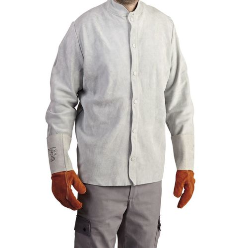 Work jacket - VEST - LEBON - fire-retardant / leather / aramid