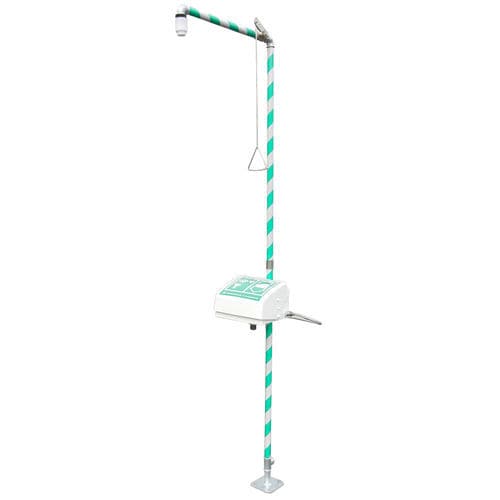Floor-standing safety shower - MB 150/50 1" - Matcon B.V. - plastic / with eyewash station / indoor