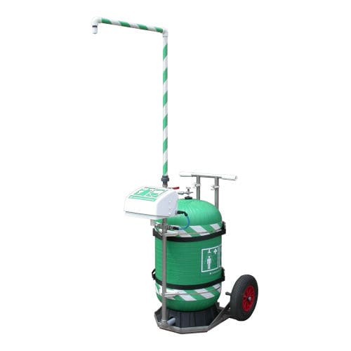 Mobile safety shower - MBK 27 - Matcon B.V. - plastic / outdoor / stainless steel
