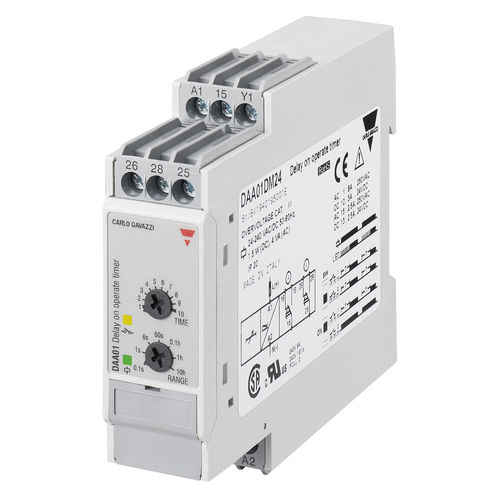 Electronic timer - DAA01DM24 - CARLO GAVAZZI - on delay / DIN rail / housing