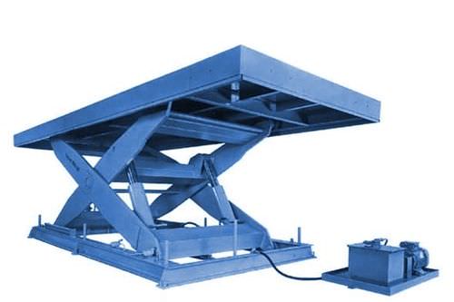 Scissor lift table - ADE-WERK - hydraulic / stationary