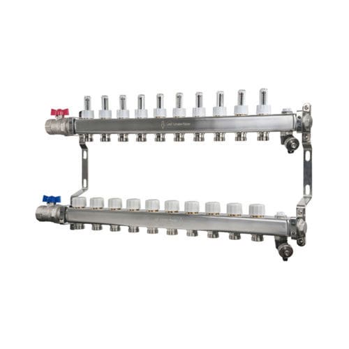 Multi-channel manifold - JGUFHMAN series - JOHN GUEST - stainless steel / for temperature control circuits / for underfloor heating