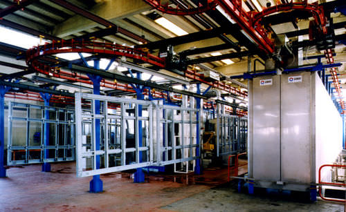 Skate wheel conveyor - Airmadi - double-rail / overhead / horizontal