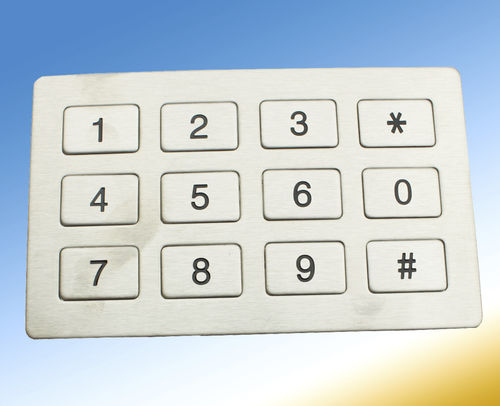 12-key keypad - KP5 - HONGKONG KOON TECHNOLOGY LTD - panel-mount / stainless steel / rubber